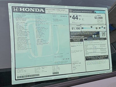 2026 Honda Accord Hybrid Sport-L