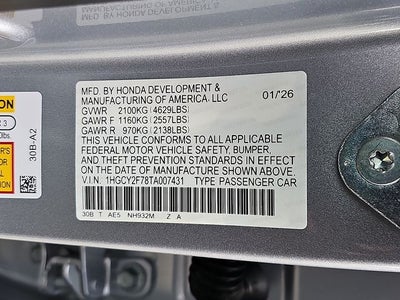 2026 Honda Accord Hybrid Sport-L