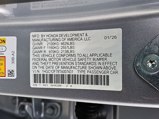 2026 Honda Accord Hybrid Sport-L