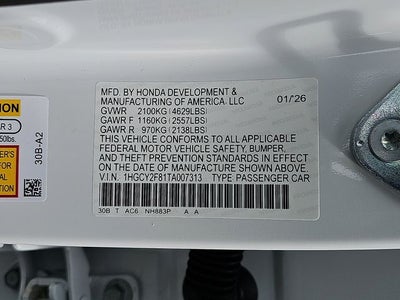 2026 Honda Accord Hybrid Touring