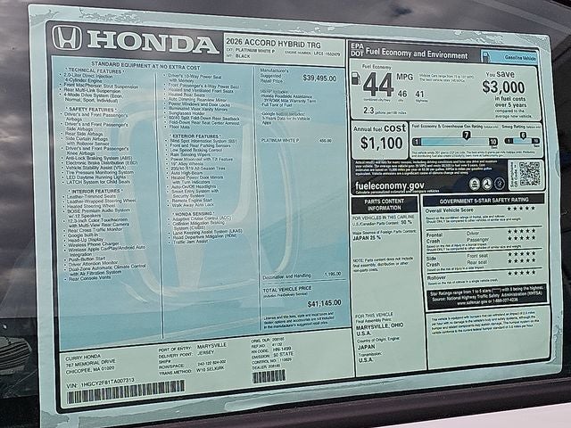 2026 Honda Accord Hybrid Touring