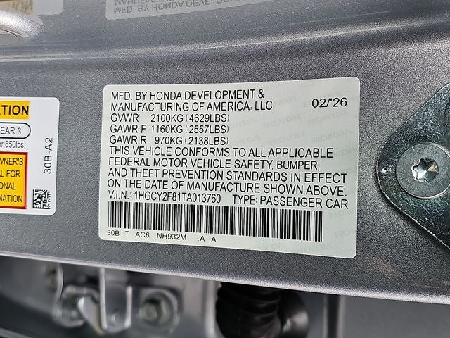 2026 Honda Accord Hybrid Touring