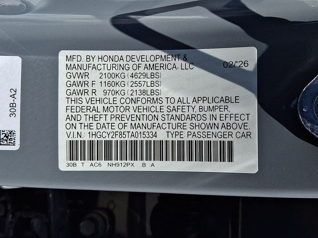 2026 Honda Accord Hybrid Touring