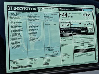 2026 Honda Accord Hybrid Touring