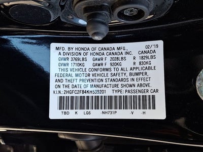 2019 Honda Civic Sport