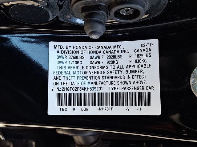 2019 Honda Civic Sport