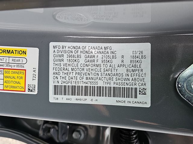 2026 Honda Civic Si Base