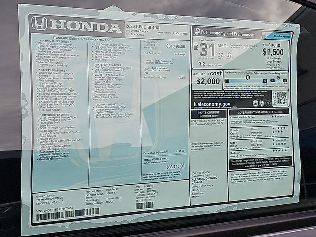 2026 Honda Civic Si Base