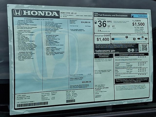 2026 Honda Civic LX