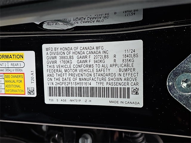 2025 Honda Civic Sport