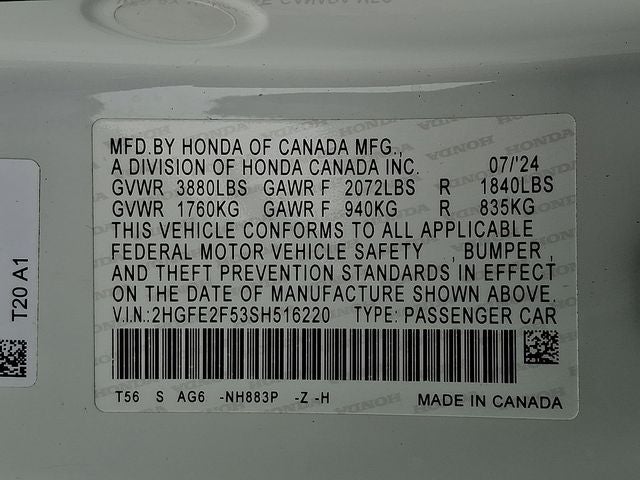 2025 Honda Civic Sport