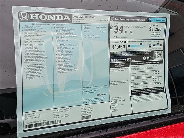 2026 Honda Civic Sport