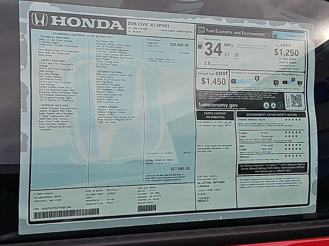 2026 Honda Civic Sport