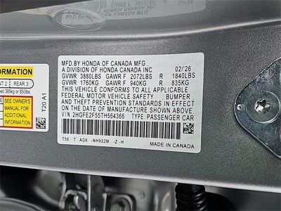 2026 Honda Civic Sport