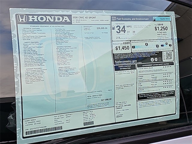 2026 Honda Civic Sport