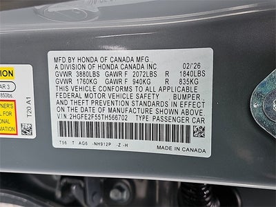 2026 Honda Civic Sport