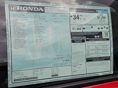 2026 Honda Civic Sport