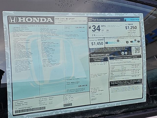 2026 Honda Civic Sport