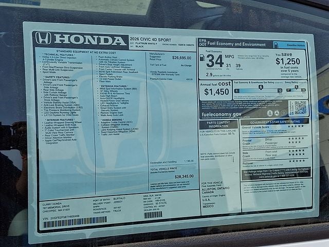 2026 Honda Civic Sport