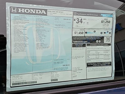 2026 Honda Civic Sport