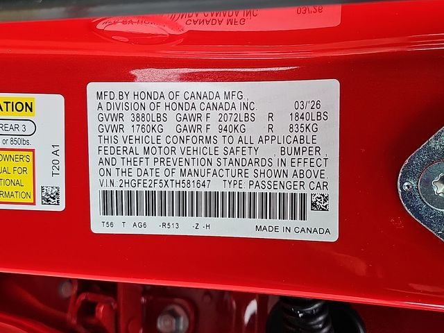 2026 Honda Civic Sport