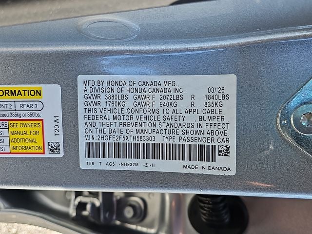 2026 Honda Civic Sport