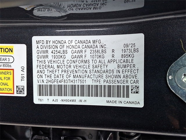 2026 Honda Civic Hybrid Sport Touring