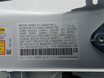 2026 Honda Civic Hybrid Sport Touring