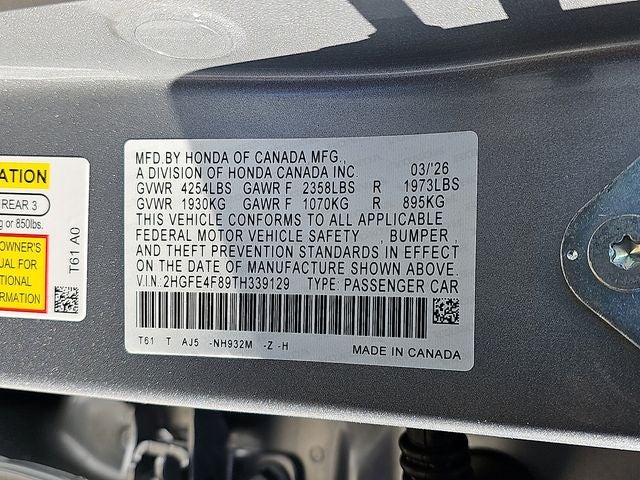 2026 Honda Civic Hybrid Sport Touring