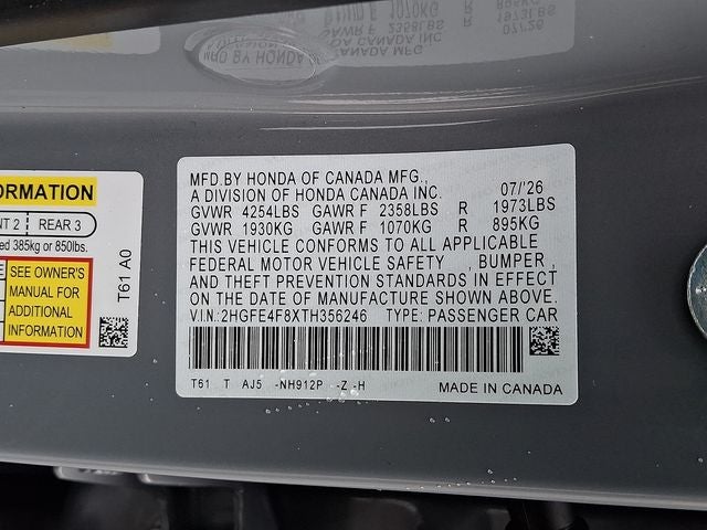 2026 Honda Civic Hybrid Sport Touring