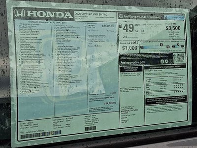 2026 Honda Civic Hybrid Sport Touring