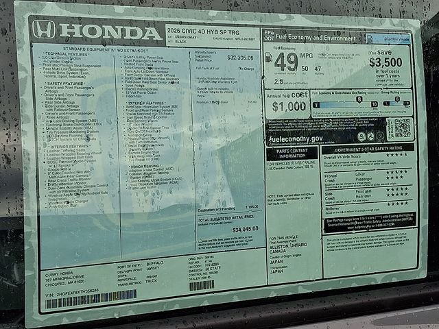 2026 Honda Civic Hybrid Sport Touring