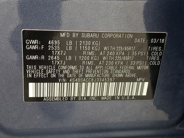 2018 Subaru Outback 2.5i Premium