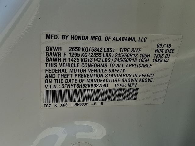 2019 Honda Pilot EX-L