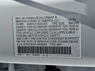 2026 Honda Passport RTL