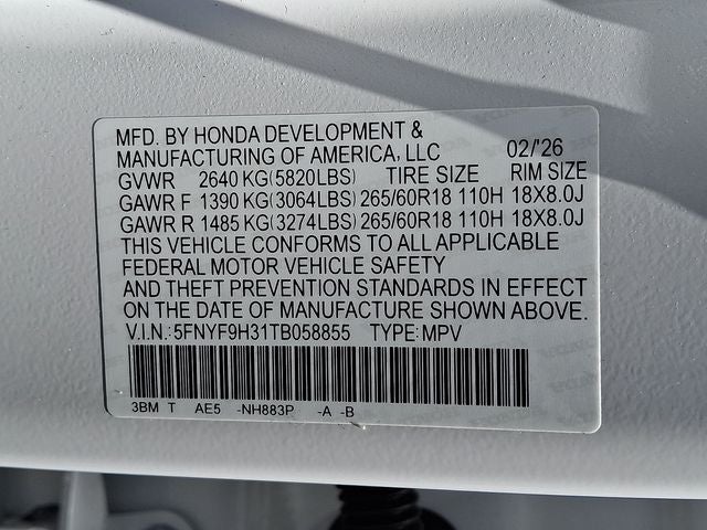 2026 Honda Passport RTL