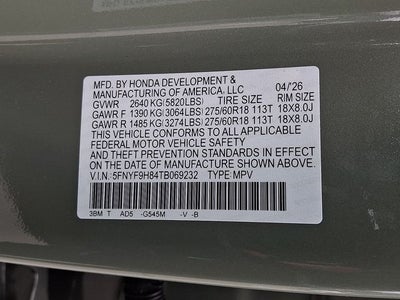 2026 Honda Passport TrailSport Elite