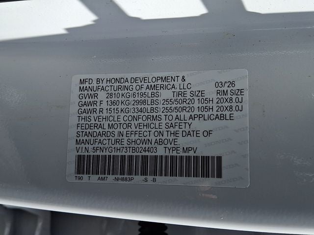 2026 Honda Pilot Touring