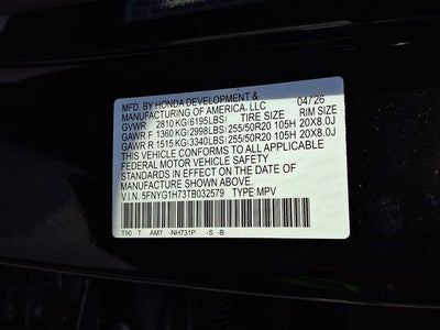 2026 Honda Pilot Touring