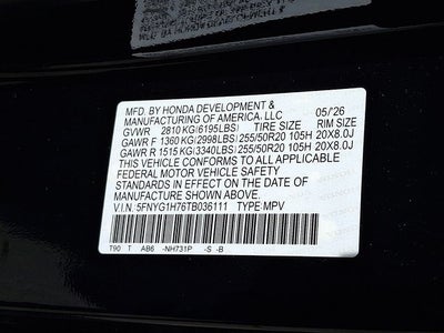 2026 Honda Pilot Touring