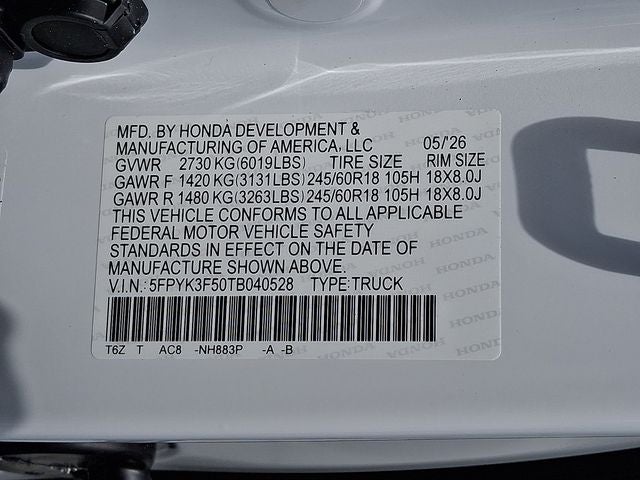 2026 Honda Ridgeline RTL