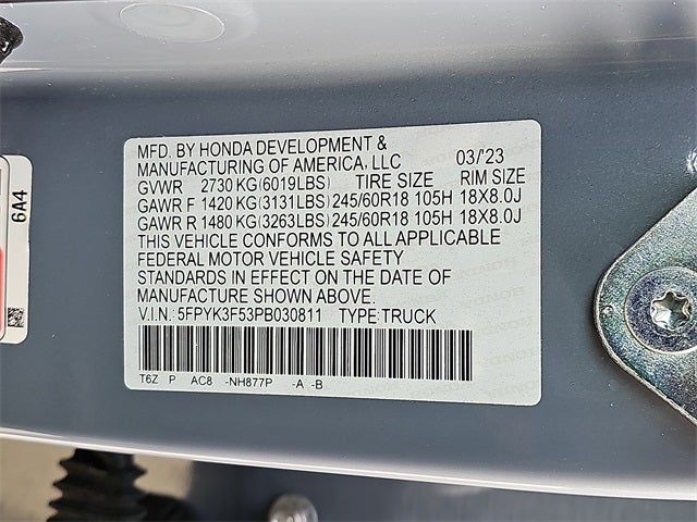 2023 Honda Ridgeline RTL