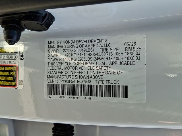 2026 Honda Ridgeline RTL