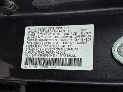 2023 Honda Ridgeline RTL