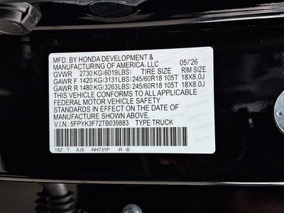 2026 Honda Ridgeline TrailSport+