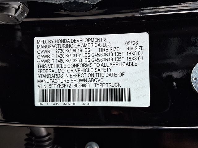 2026 Honda Ridgeline TrailSport+