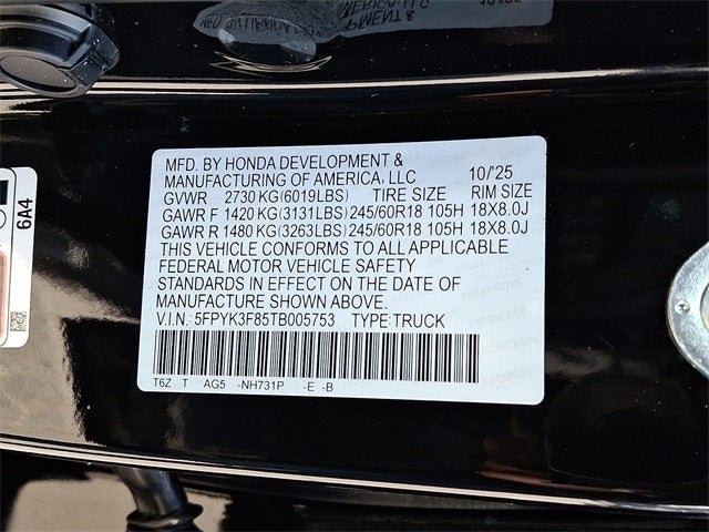 2026 Honda Ridgeline Black Edition