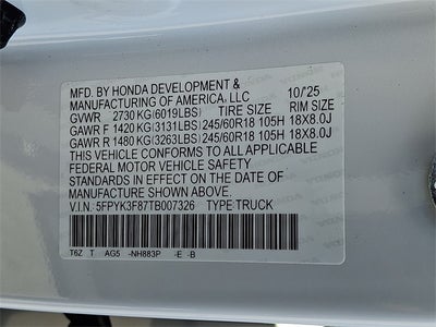 2026 Honda Ridgeline Black Edition