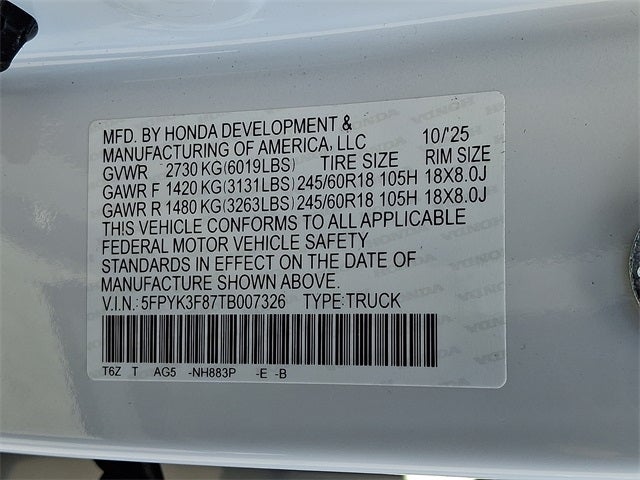 2026 Honda Ridgeline Black Edition