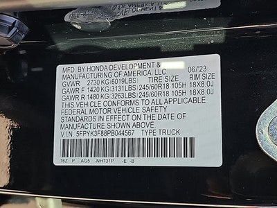 2023 Honda Ridgeline Black Edition